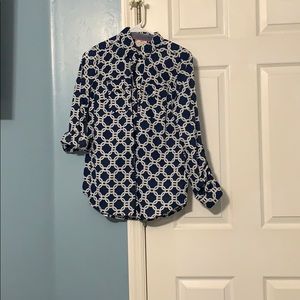 Nautical rope navy and white